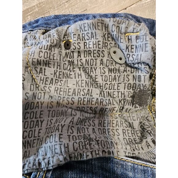 Kenneth Cole Mens Bootcut Jeans Size 27 Blue Denim Cotton/Spandex - Picture 12 of 13